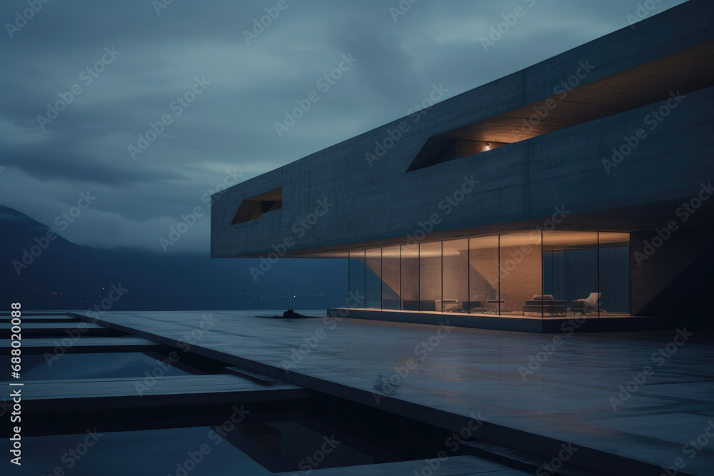 Poster Minimalistic Brutalist Architecture