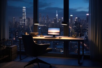 Obraz premium Modern Office At Night