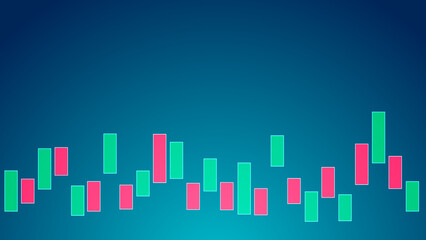 Fototapeta premium Abstract graph chart of stock market trade background.