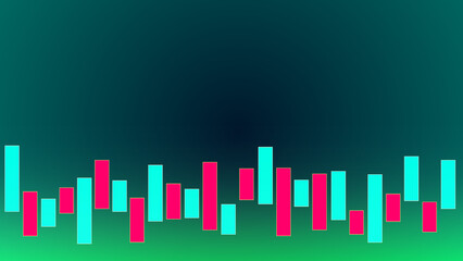 Abstract graph chart of stock market trade background.
