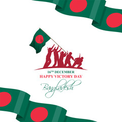 Vector illustration of Bangladesh Victory Day social media feed template