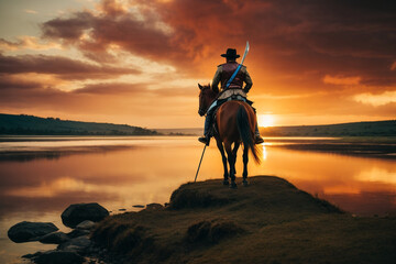 a warrior in battle field