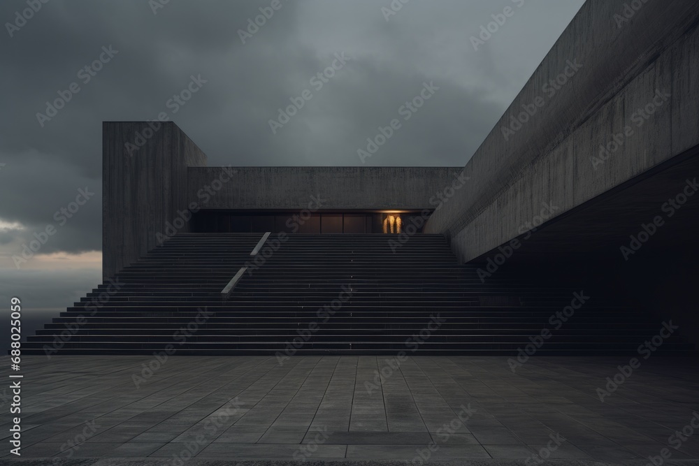 Poster Minimalistic Brutalist Architecture