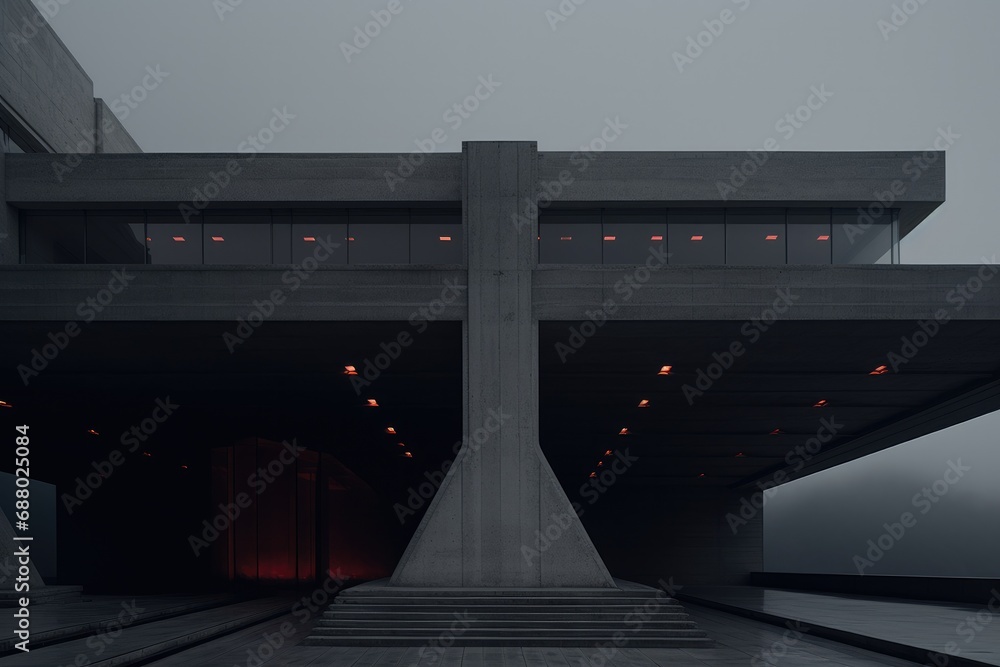 Poster Minimalistic Brutalist Architecture
