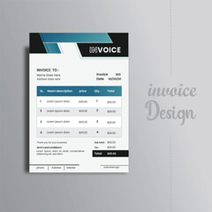 corporate business invoice template. creative business template art. modern vector art.