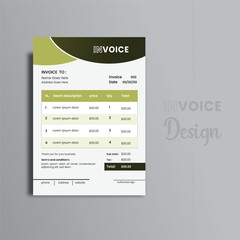 corporate business invoice template. creative business template art. modern vector art.