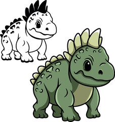Dinosaur stegosaurus vector