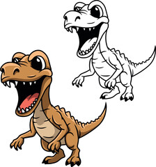 Dinosaur tyrranosaurus vector