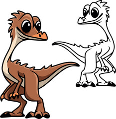 Dinosaur velociraptor vector