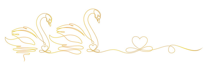 swan gold with ribbon