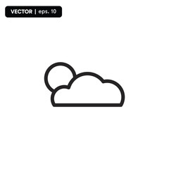 Bright weather icon, the icon shows the weather, with a white background. vector eps 10