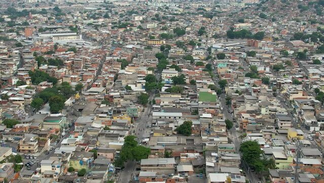 Aerial view of Favela Complexo do Alem&atilde;o Rio de Janeiro