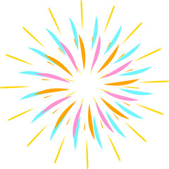 Colorful fireworks new year and christmas