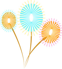Colorful fireworks new year and christmas