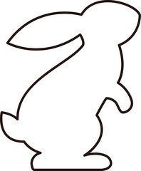 Easter bunny outline