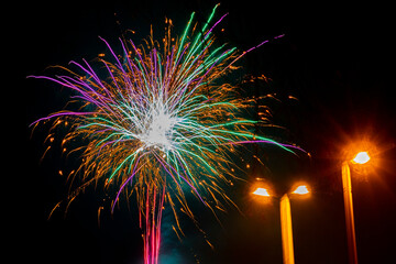 Fireworks in the city