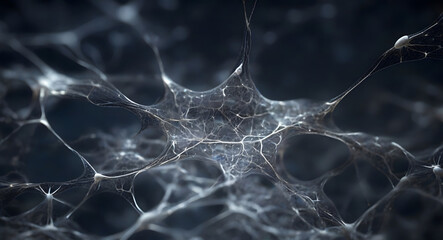 An intricately intertwined network of silver neurons