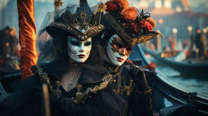 Beautiful costumes of Venice Carnival