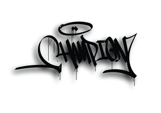 CHAMPION word graffiti tag style
