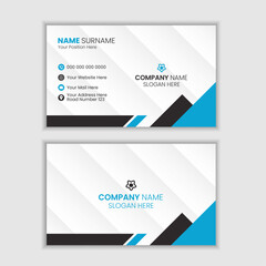 Modern Corporate Clean professional business card template,