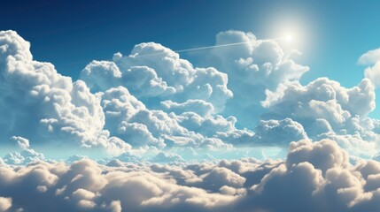 Beautiful Blue Sky Clouds Natural Background, HD, Background Wallpaper, Desktop Wallpaper