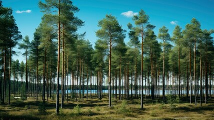 Beautiful Natural Pine Forest Northern Europe, HD, Background Wallpaper, Desktop Wallpaper