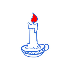 Hand Drawn Candle Light Doodle