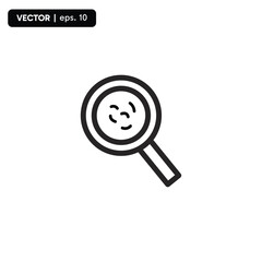 magnifying glass line icon, outline vector sign, linear pictogram isolated on white. logo illustration