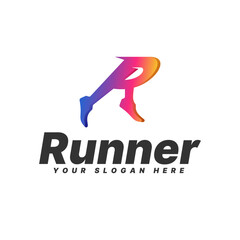 Letter R Gradient Logo Design