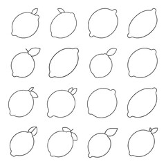 Set of lemon icon. Pictogram vector design. - obrazy, fototapety, plakaty