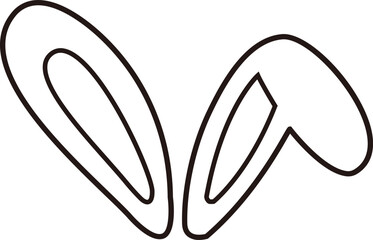 bunny ears outline