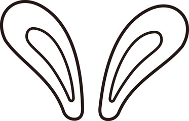 bunny ears outline