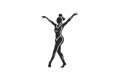 Illustration of a ballerina dancing