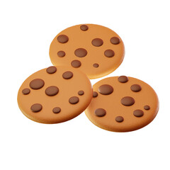 cookies low poly 3D illustration food