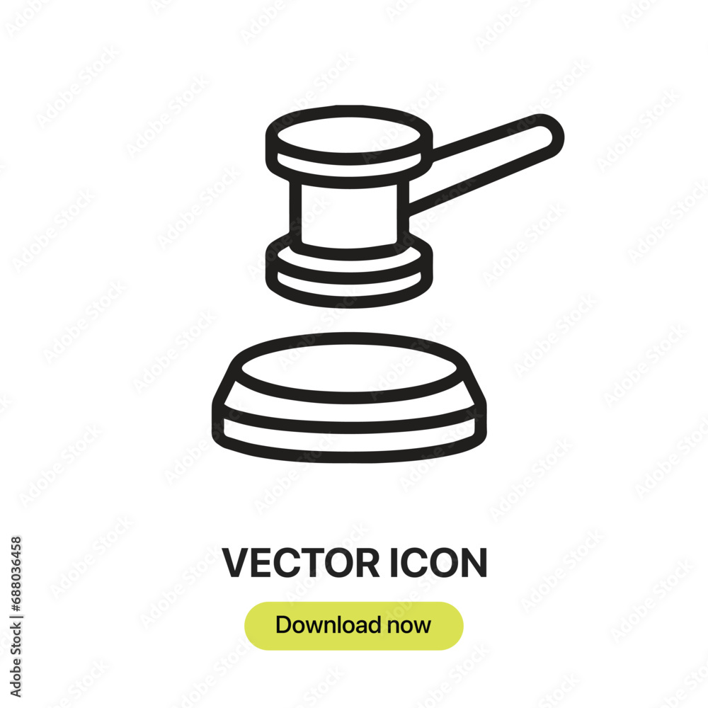 Fototapete court icon vector. linear-style sign for mobile concept and web design. court symbol illustration. p