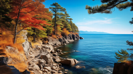 秋の海 | Sea in autumn Generative AI