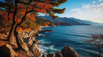 秋の海 | Sea in autumn Generative AI