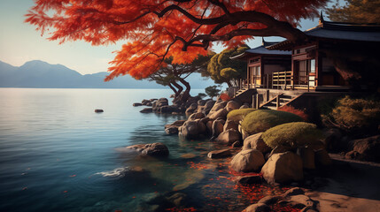 秋の海 | Sea in autumn Generative AI