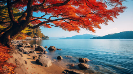 秋の海 | Sea in autumn Generative AI