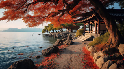 秋の海 | Sea in autumn Generative AI