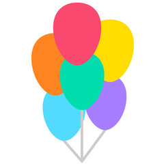 Balloon icon. Flat design. For presentation, graphic design, mobile application.