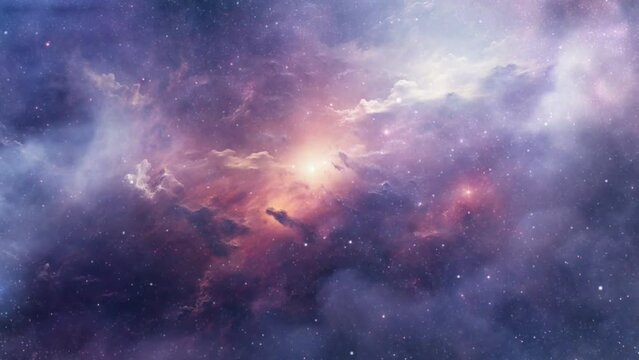 Space nebula concept. seamless looping time-lapse virtual 4k video animation background. Generated with AI