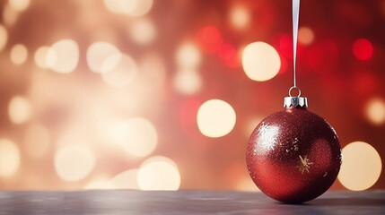 Christmas decoration on a bokeh lights background
