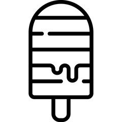 Icecream icon. Outline design. For presentation, graphic design, mobile application.