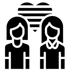 Lesbian iron icon. Solid design. For presentation, graphic design, mobile application.