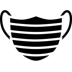 Face mask icon. Solid design. For presentation, graphic design, mobile application.