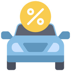 Car loan icon. Flat design. For presentation, graphic design, mobile application.