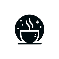Winter holidays. Cup of tea or coffee icon. Vector - 688043887