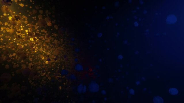 Lake with lots of jellyfish at night. Night underwater view of the jellyfish lake in Raja Ampat, Misool, West Papua in Indonesia