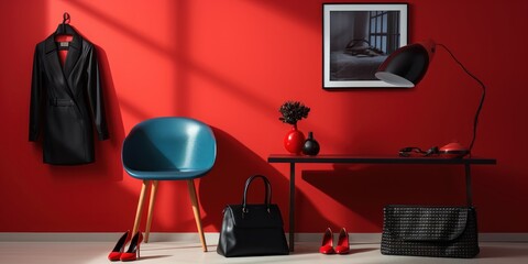 Sleek fashion pieces curated in a stylish space with contemporary design.